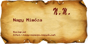 Nagy Mimóza névjegykártya